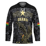 Custom World Football 2026 Ghana Hockey Jersey Black Stars Rise with Black Adinkra Pattern