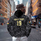 Custom World Football 2026 Ghana Hoodie Black Stars Rise with Black Adinkra Pattern