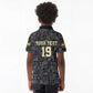 Custom World Football 2026 Ghana Kid Polo Shirt Black Stars Rise with Black Adinkra Pattern