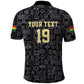 Custom World Football 2026 Ghana Polo Shirt Black Stars Rise with Black Adinkra Pattern