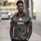 Custom World Football 2026 Ghana Polo Shirt Black Stars Rise with Black Adinkra Pattern