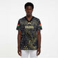 Custom World Football 2026 Ghana Scrub Top Black Stars Rise with Black Adinkra Pattern