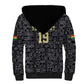 Custom World Football 2026 Ghana Sherpa Hoodie Black Stars Rise with Black Adinkra Pattern