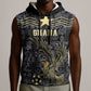 Custom World Football 2026 Ghana Sleeveless Hoodie Black Stars Rise with Black Adinkra Pattern