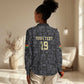 Custom World Football 2026 Ghana Women Casual Shirt Black Stars Rise with Black Adinkra Pattern