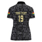 Custom World Football 2026 Ghana Women Polo Shirt Black Stars Rise with Black Adinkra Pattern