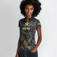 Custom World Football 2026 Ghana Women Polo Shirt Black Stars Rise with Black Adinkra Pattern