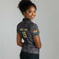 Custom World Football 2026 Ghana Women Polo Shirt Black Stars Rise with Black Adinkra Pattern