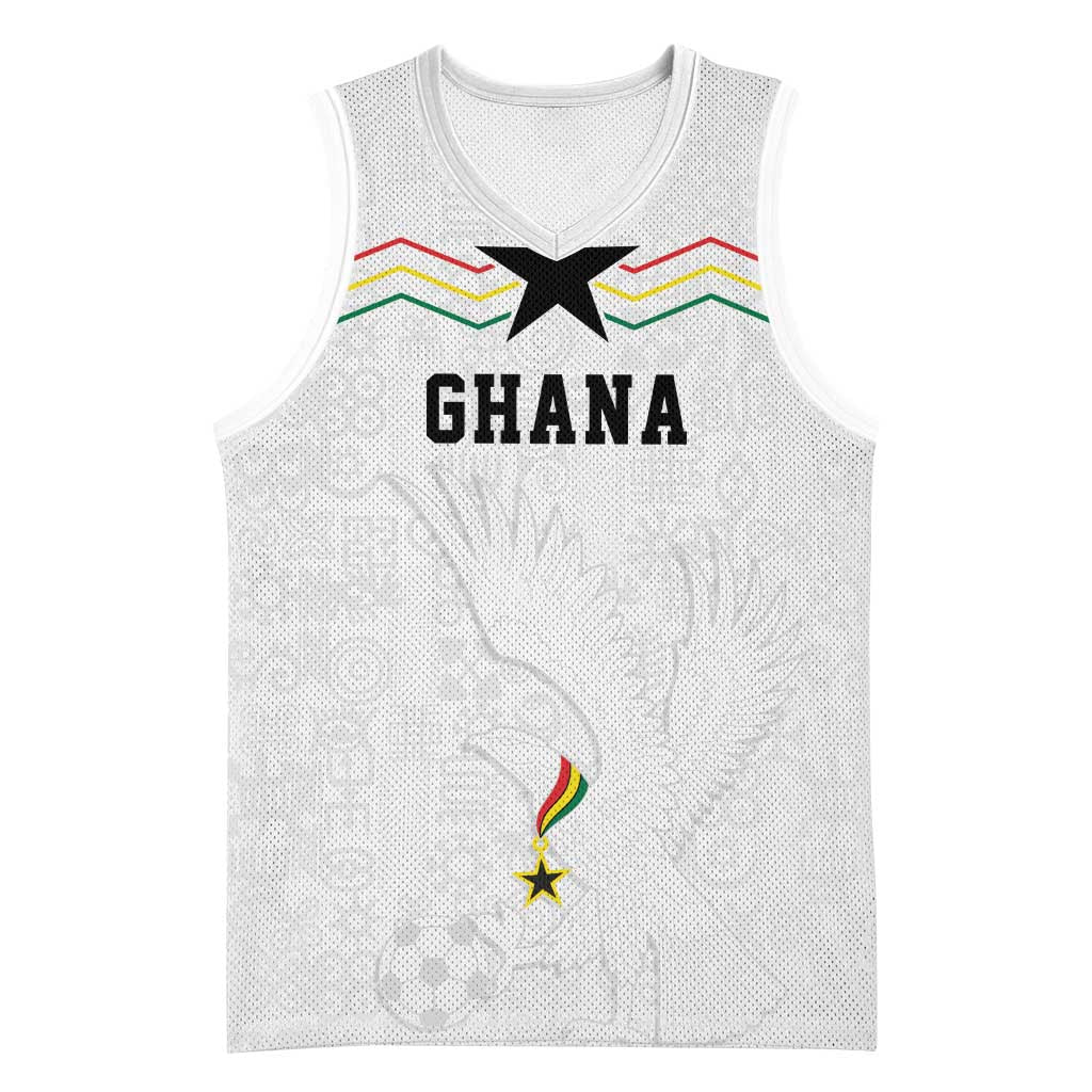 Custom World Football 2026 Ghana Basketball Jersey Black Stars Rise with White Adinkra Pattern