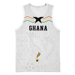 Custom World Football 2026 Ghana Basketball Jersey Black Stars Rise with White Adinkra Pattern