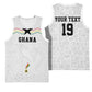Custom World Football 2026 Ghana Basketball Jersey Black Stars Rise with White Adinkra Pattern