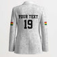 Custom World Football 2026 Ghana Blazer Black Stars Rise with White Adinkra Pattern