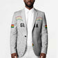 Custom World Football 2026 Ghana Blazer Black Stars Rise with White Adinkra Pattern