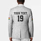 Custom World Football 2026 Ghana Blazer Black Stars Rise with White Adinkra Pattern