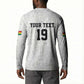 Custom World Football 2026 Ghana Button Sweatshirt Black Stars Rise with White Adinkra Pattern