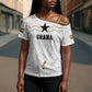 Custom World Football 2026 Ghana Cross Shoulder Shirt Black Stars Rise with White Adinkra Pattern