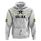 Custom World Football 2026 Ghana Hoodie Black Stars Rise with White Adinkra Pattern