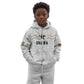 Custom World Football 2026 Ghana Kid Hoodie Black Stars Rise with White Adinkra Pattern