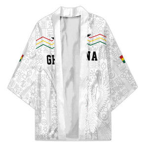 Custom World Football 2026 Ghana Kimono Black Stars Rise with White Adinkra Pattern