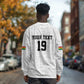 Custom World Football 2026 Ghana Long Sleeve Shirt Black Stars Rise with White Adinkra Pattern