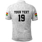 Custom World Football 2026 Ghana Polo Shirt Black Stars Rise with White Adinkra Pattern