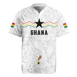 Custom World Football 2026 Ghana Rugby Jersey Black Stars Rise with White Adinkra Pattern