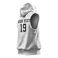Custom World Football 2026 Ghana Sleeveless Hoodie Black Stars Rise with White Adinkra Pattern