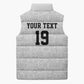 Custom World Football 2026 Ghana Sleeveless Puffer Jacket Black Stars Rise with White Adinkra Pattern