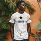 Custom World Football 2026 Ghana T shirt Black Stars Rise with White Adinkra Pattern
