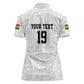 Custom World Football 2026 Ghana Women Polo Shirt Black Stars Rise with White Adinkra Pattern