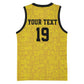 Custom World Football 2026 Ghana Basketball Jersey Black Stars Rise with Yellow Adinkra Pattern