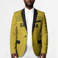 Custom World Football 2026 Ghana Blazer Black Stars Rise with Yellow Adinkra Pattern