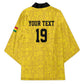 Custom World Football 2026 Ghana Kimono Black Stars Rise with Yellow Adinkra Pattern