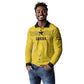 Custom World Football 2026 Ghana Long Sleeve Polo Shirt Black Stars Rise with Yellow Adinkra Pattern