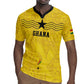 Custom World Football 2026 Ghana Rugby Jersey Black Stars Rise with Yellow Adinkra Pattern