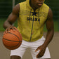 Custom World Football 2026 Ghana Sleeveless Zip Hoodie Black Stars Rise with Yellow Adinkra Pattern