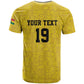 Custom World Football 2026 Ghana T shirt Black Stars Rise with Yellow Adinkra Pattern