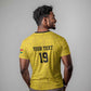 Custom World Football 2026 Ghana T shirt Black Stars Rise with Yellow Adinkra Pattern