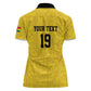 Custom World Football 2026 Ghana Women Polo Shirt Black Stars Rise with Yellow Adinkra Pattern