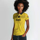 Custom World Football 2026 Ghana Women Polo Shirt Black Stars Rise with Yellow Adinkra Pattern