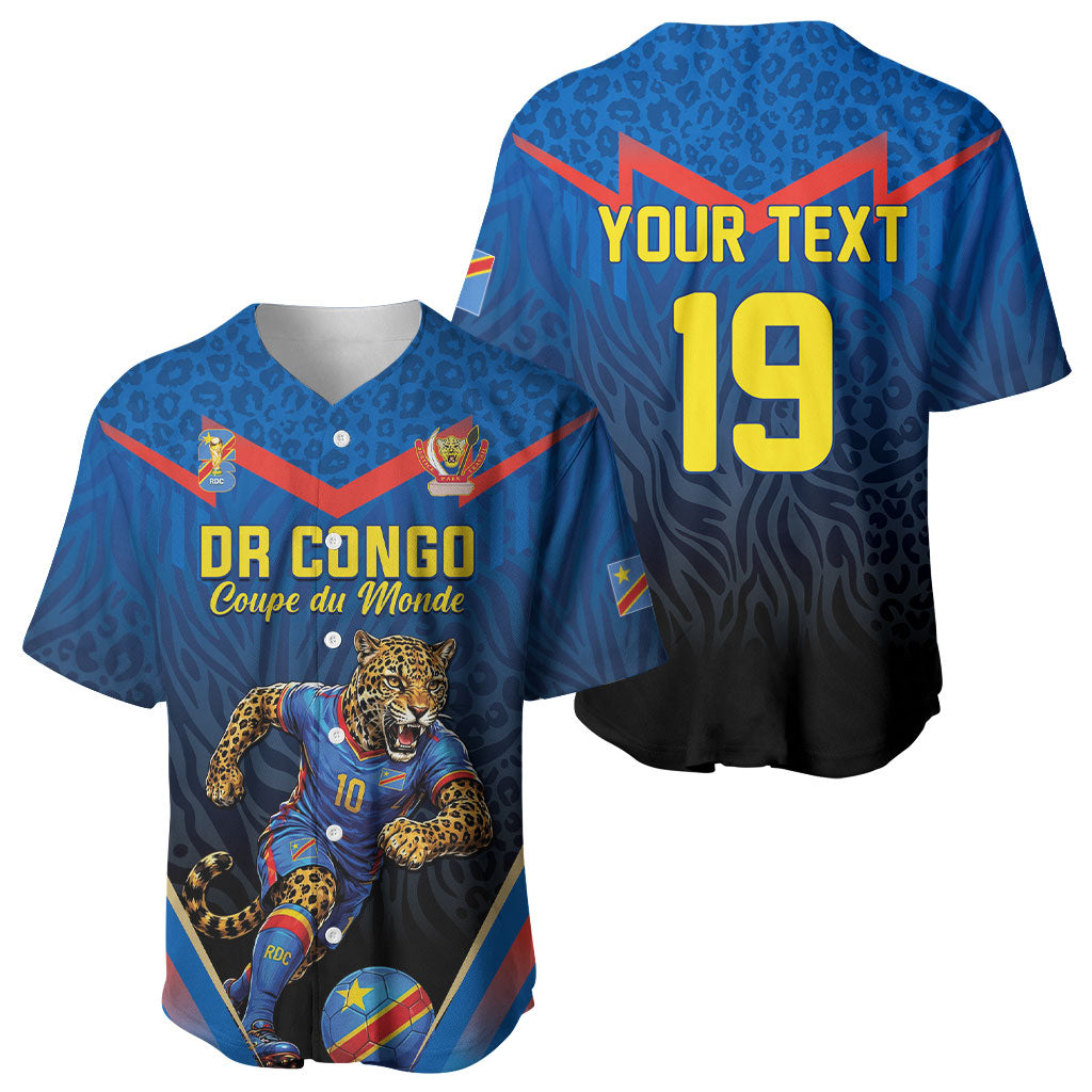 Custom World Football 2026 DR Congo Baseball Jersey Les Leopards Coupe du Monde Glory