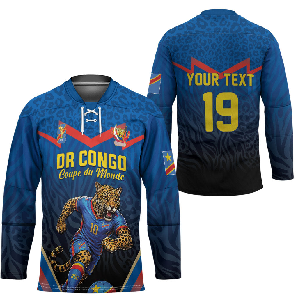 Custom World Football 2026 DR Congo Hockey Jersey Les Leopards Coupe du Monde Glory