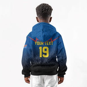Custom World Football 2026 DR Congo Kid Hoodie Les Leopards Coupe du Monde Glory