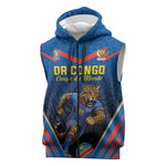 Custom World Football 2026 DR Congo Sleeveless Zip Hoodie Les Leopards Coupe du Monde Glory