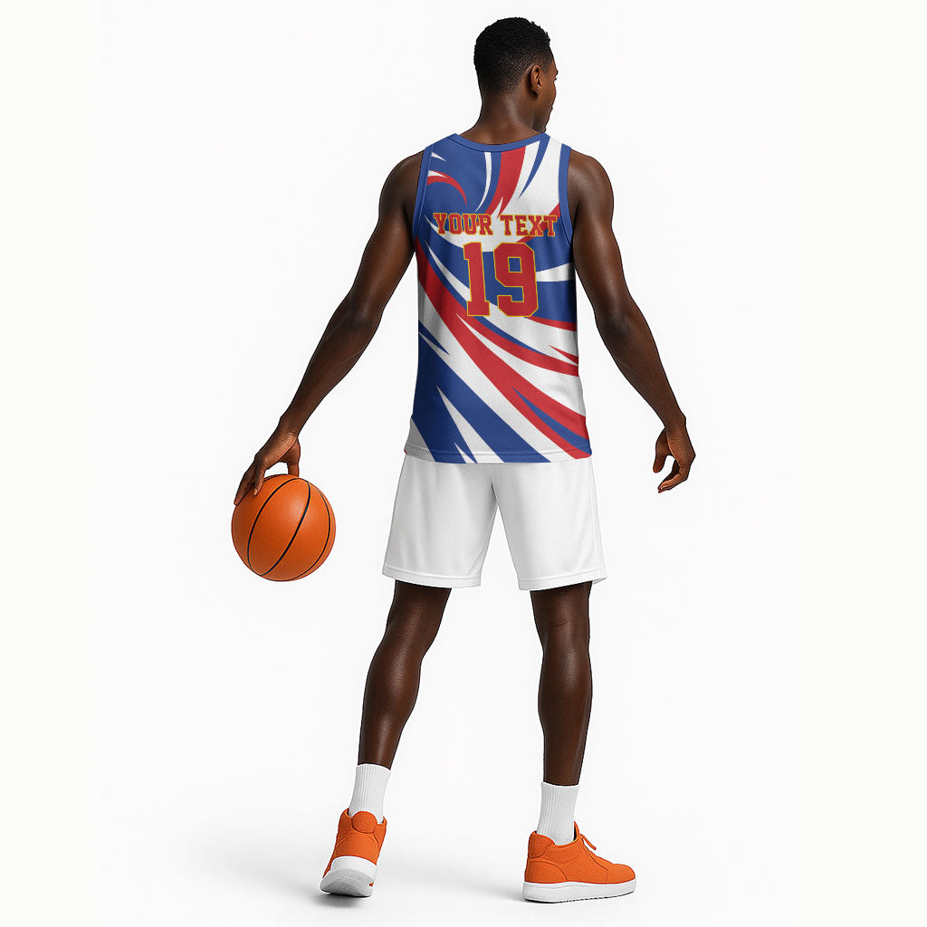 Custom World Football 2026 Cabo Verde Basketball Jersey Blue Shark Champions Trophy