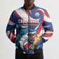 Custom World Football 2026 Cabo Verde Bomber Puffer Jacket Blue Shark Champions Trophy