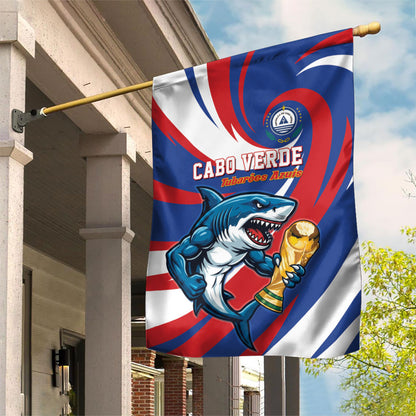 World Football 2026 Cabo Verde Garden Flag Blue Shark Champions Trophy