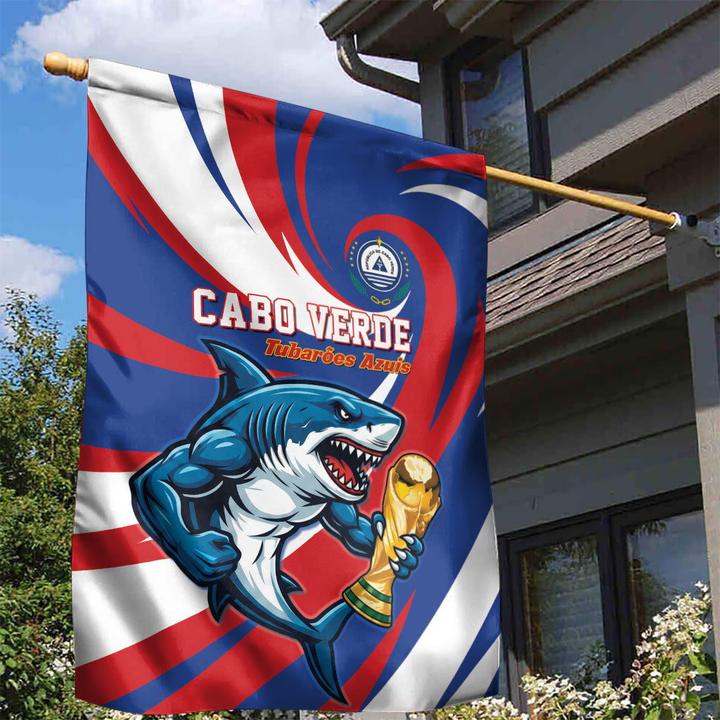 World Football 2026 Cabo Verde Garden Flag Blue Shark Champions Trophy