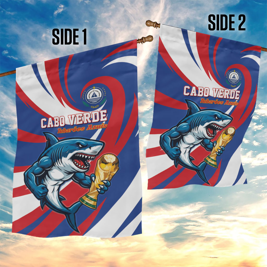 World Football 2026 Cabo Verde Garden Flag Blue Shark Champions Trophy