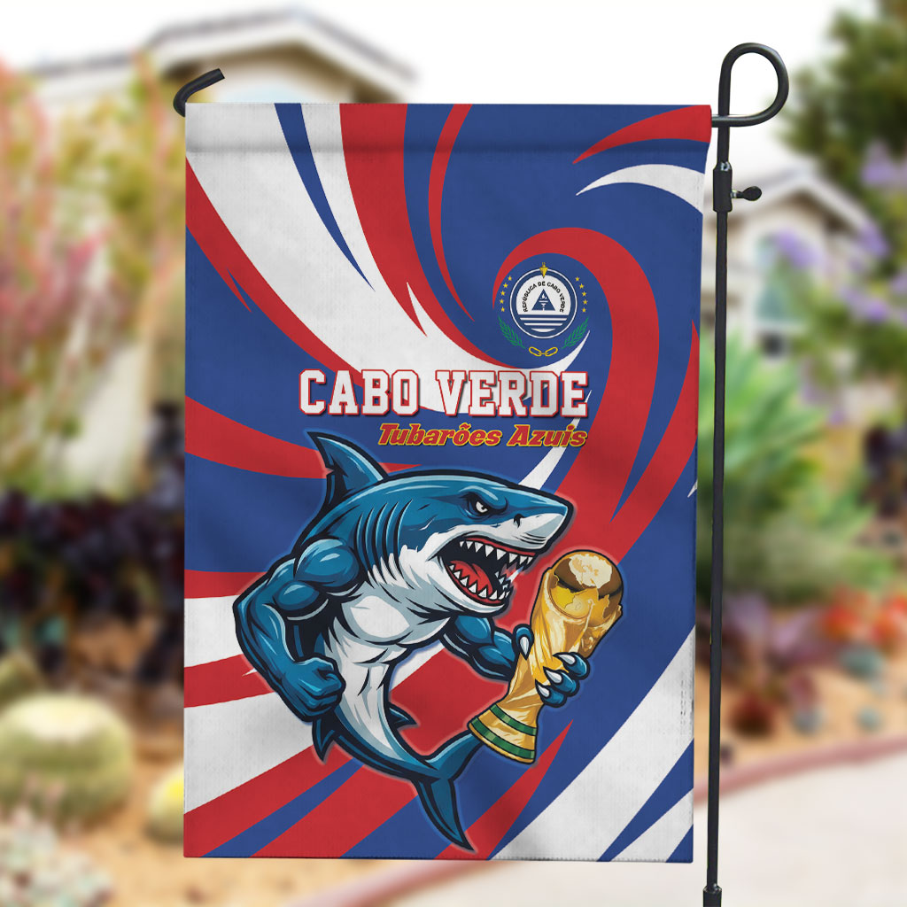 World Football 2026 Cabo Verde Garden Flag Blue Shark Champions Trophy